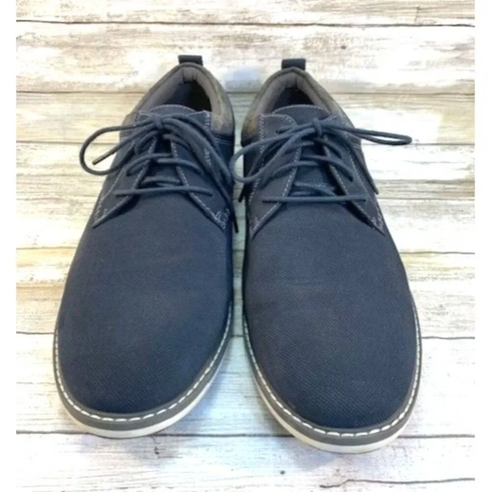 J. Murphy Men's Suede Navy-Blue Oxford Casual Shoes‎ - Size 13M